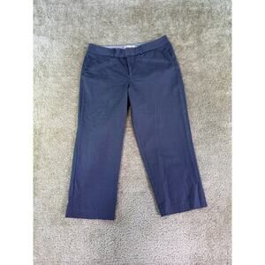 Dockers Women’s Khaki Chino Flat Front Mid Rise Capri Pants Gray Size 4 D895
